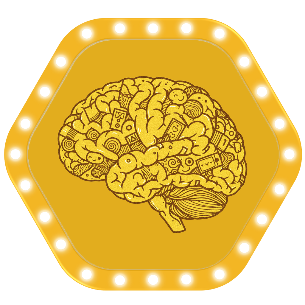 Brain with a heart icon